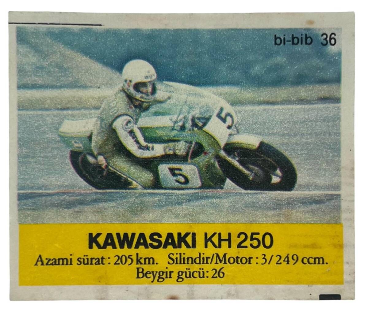 BİBİB bi-bib No 36 - KAWASAKI KH 250 Sakız Kağıdı Stickers # SKZ1398(E) - 1