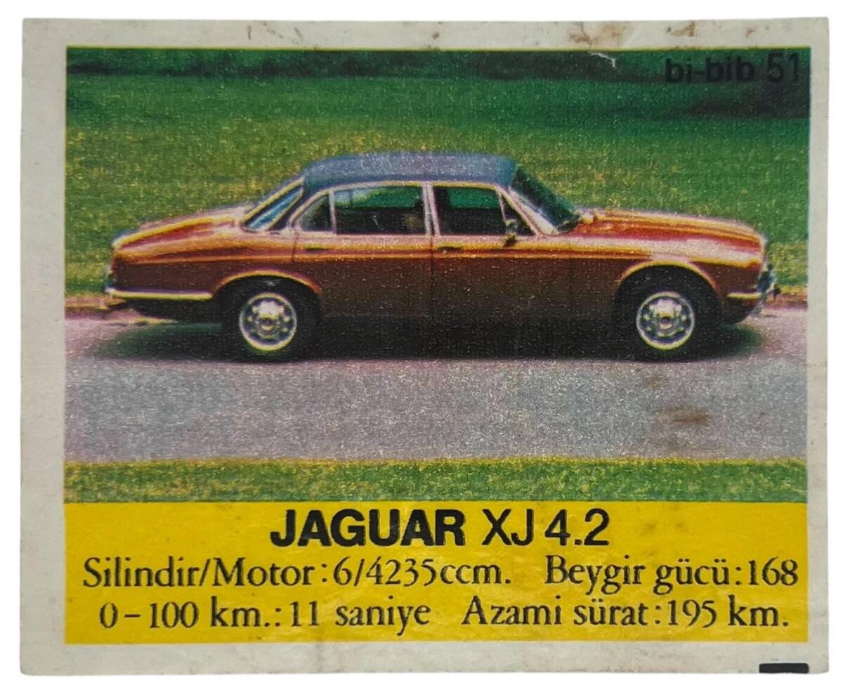 BİBİB bi-bib No 51 - JAGUAR XJ 4.2 Sakız Kağıdı Stickers # SKZ1400(E) - 1