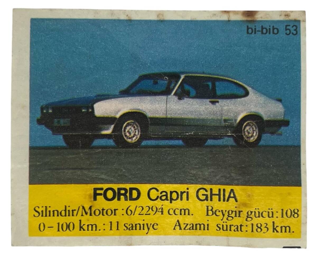 BİBİB bi-bib No 53 - FORD Capri GHIA Sakız Kağıdı Stickers # SKZ1402(E) - 3
