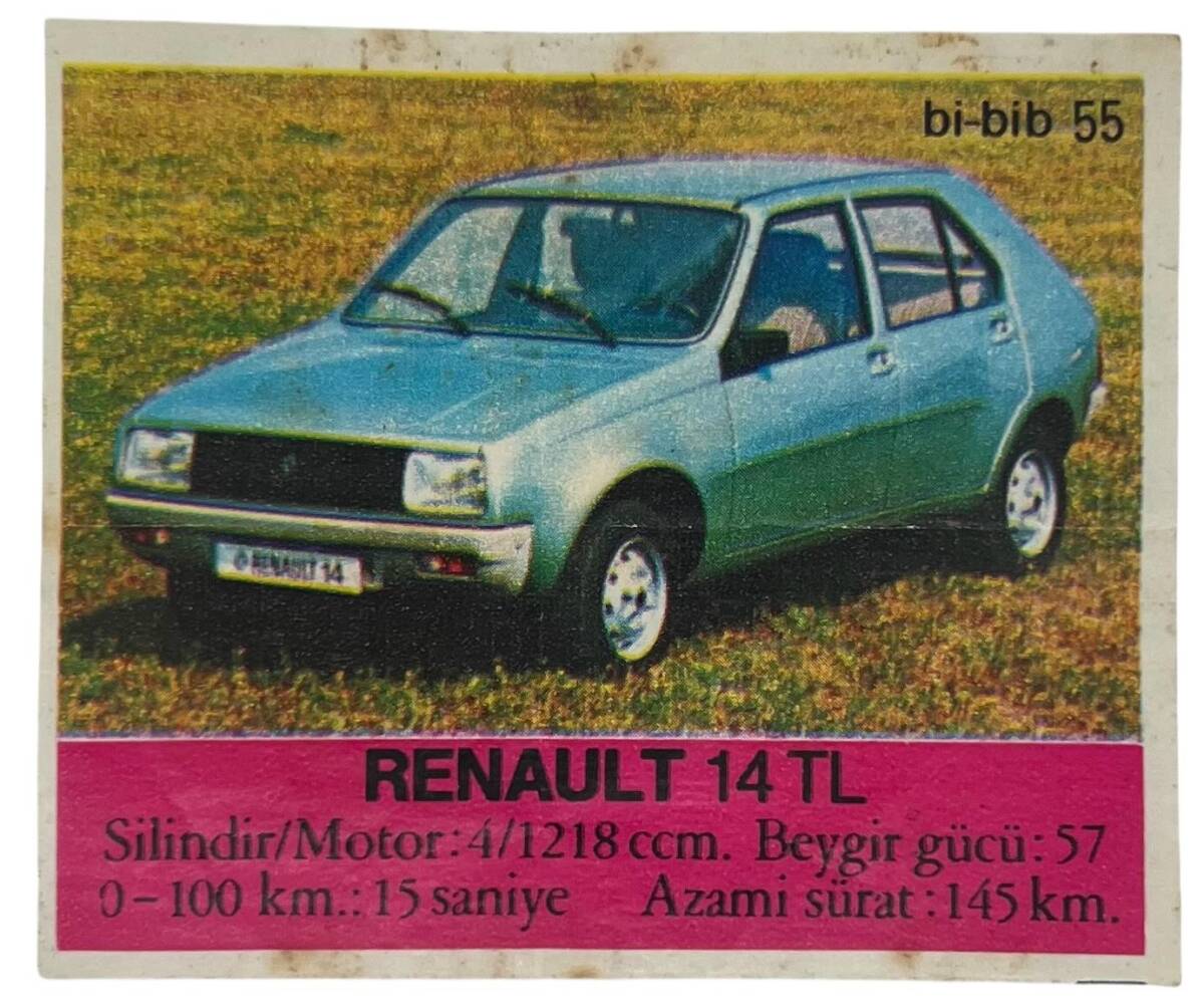 BİBİB bi-bib No 55 - RENAULT 14 TL Sakız Kağıdı Stickers # SKZ1404(E) - 1