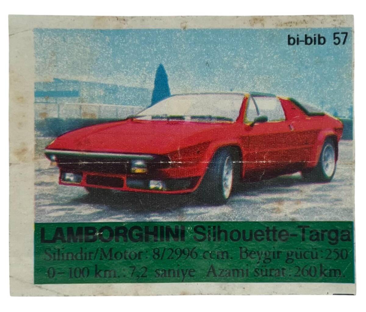 BİBİB bi-bib No 57 - LAMBORGNI Silhouette-Targa Sakız Kağıdı Stickers # SKZ1406(E) - 1