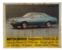 BİBİB bi-bib No 70 -MITSUBISHI So 2000 GLSappor Sakız Kağıdı Stickers # SKZ1411(E) - 1