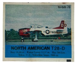 BİBİB bi-bib No 78 - North American T28-D Sakız Kağıdı Stickers # SKZ1363(E) - 1