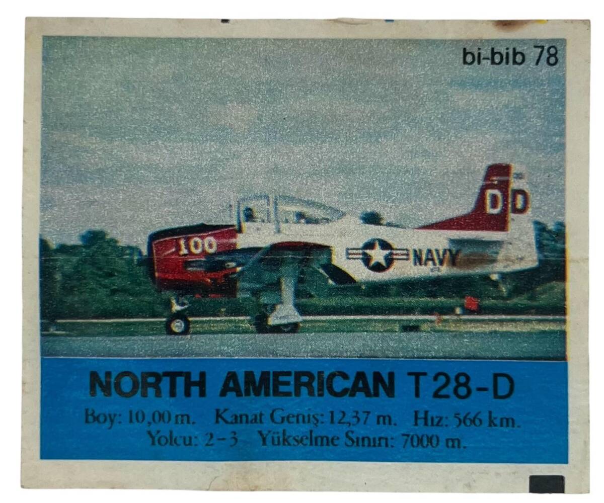 BİBİB bi-bib No 78 - North American T28-D Sakız Kağıdı Stickers # SKZ1363(E) - 1