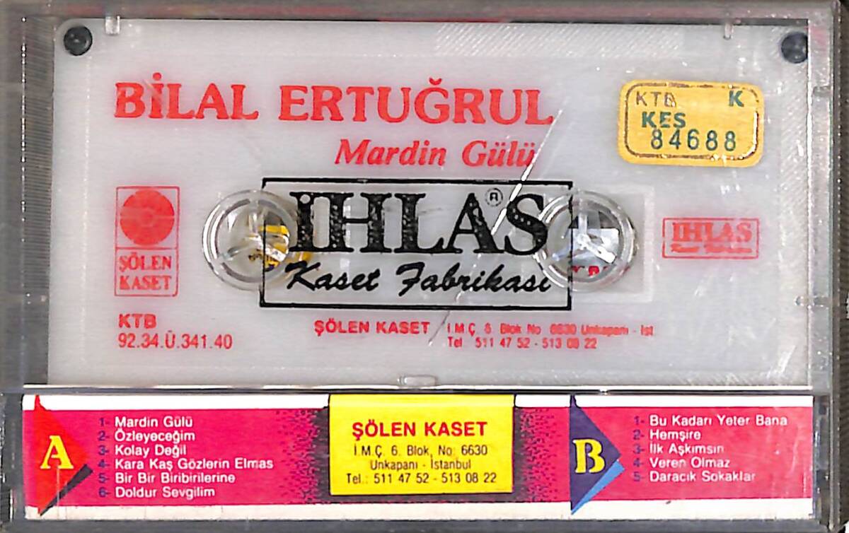 Bilal Ertuğrul - Mardin Gülü Kaset (Sarı Bandrol - İkinci El) KST27680 - 2