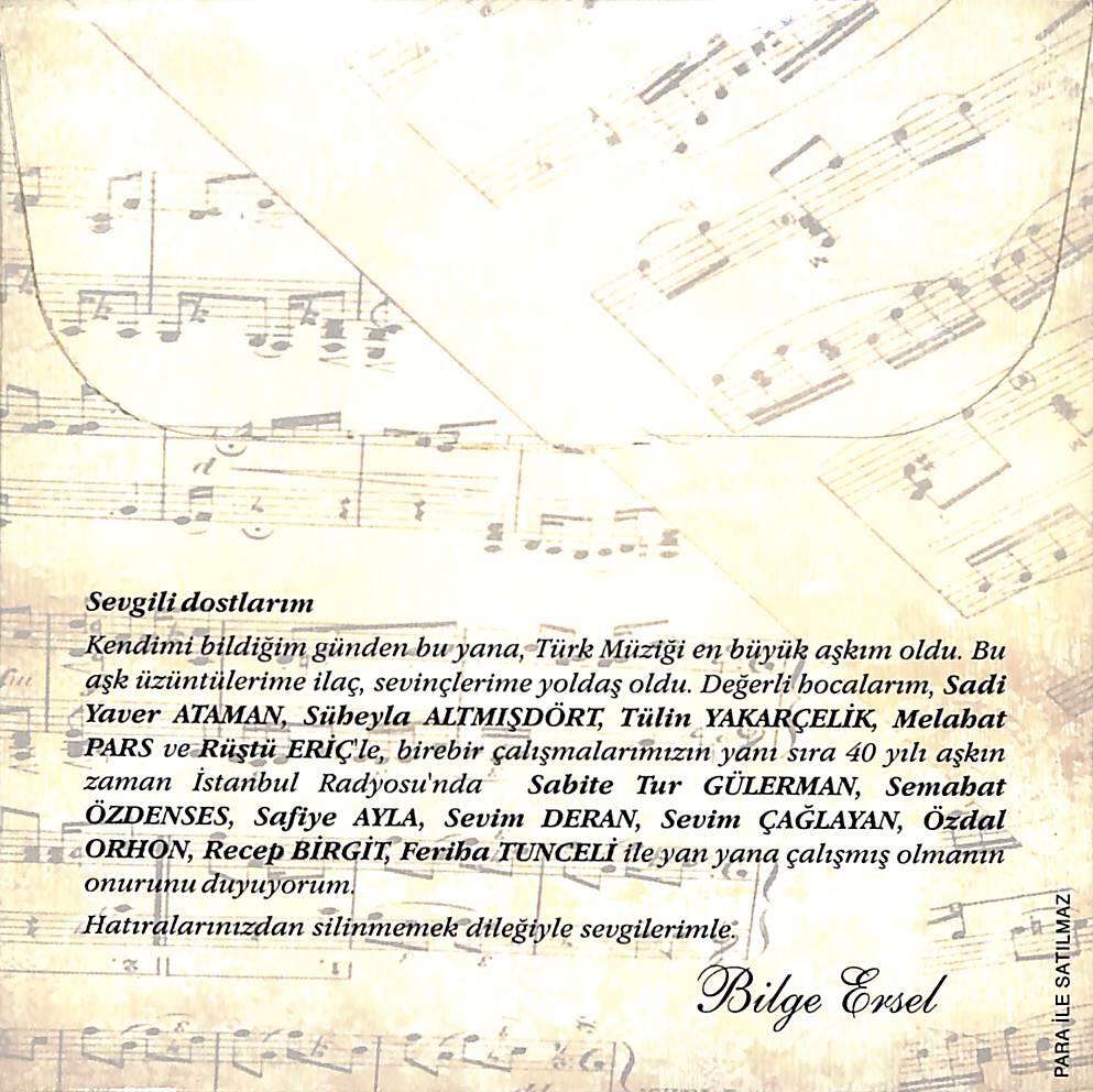 Bilge Ersel - Hatıra CD (İkinci El) CD4919 - 2