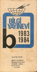 Bilgi Yayınevi 1983 1984 Tanıtım Broşürü - Arka Kapak Memduh Şevket Esendal EFM(N)10854 - 1