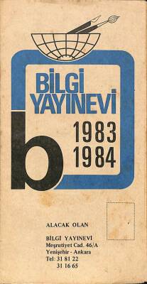 Bilgi Yayınevi 1983 1984 Tanıtım Broşürü - Arka Kapak Memduh Şevket Esendal EFM(N)10854 - 1