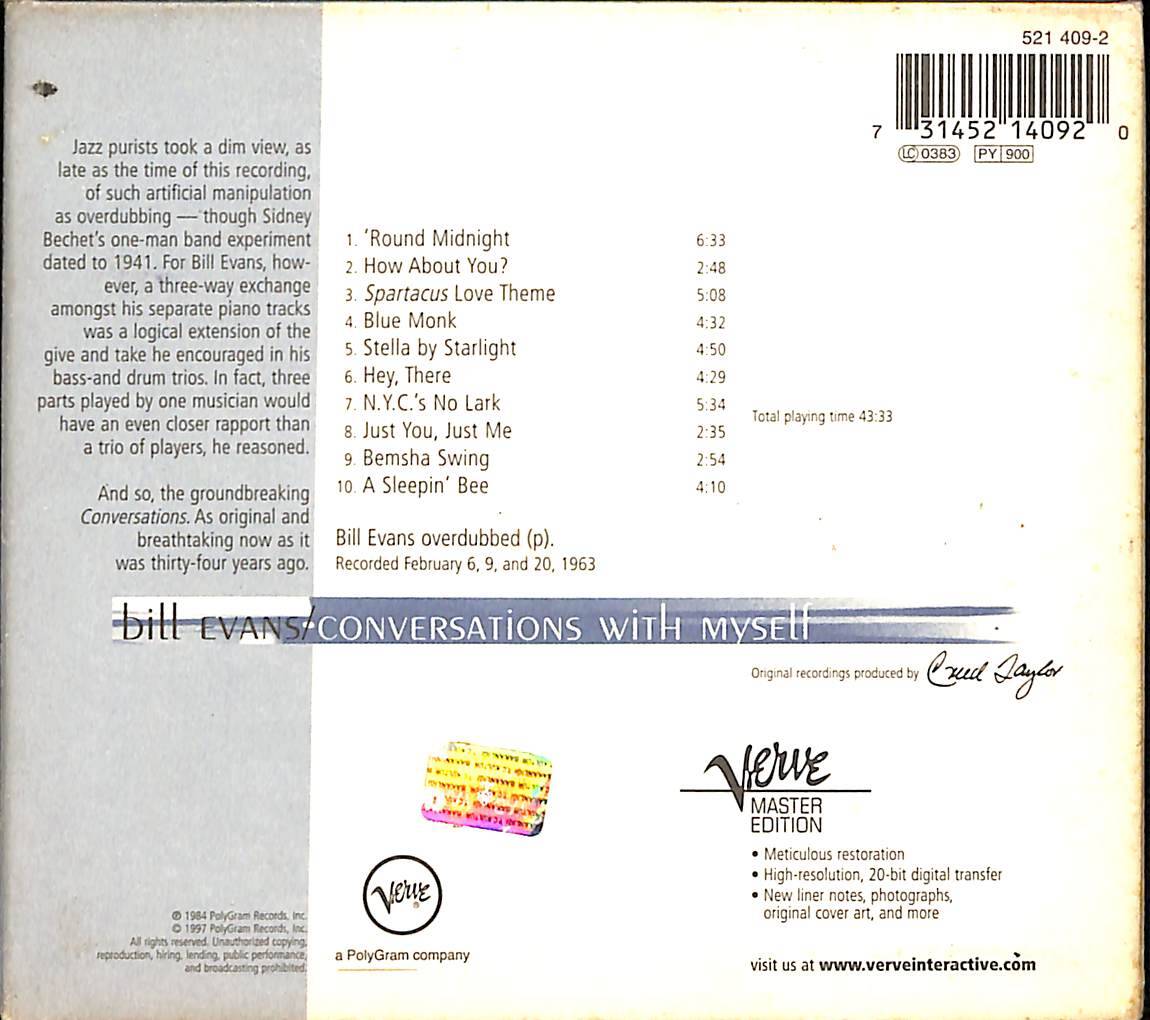 Bill Evans - Conversations With Myself CD (İkinci El) CD5046 - 2