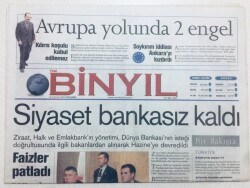 Binyıl Gazetesi - 16 Kasım 2000 - Siyaset Bankasız Kaldı GZ46417 - 1