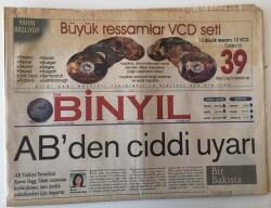 Binyıl Gazetesi 17 Ekim 2000 - ABden Ciddi Uyarı İdam Cezasının Kaldırılması Tam Üyelik Müzakerelerinin İçin Şart GZ13858 - 2