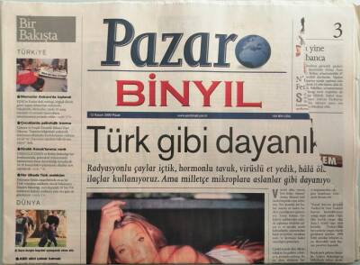 Binyıl Pazar Gazetesi 12 Kasım 2000 -Bosna Hersekte Seçim Rüzgarı - Şimdide Asya Virüsü Alarmı -GZ37950 - 1