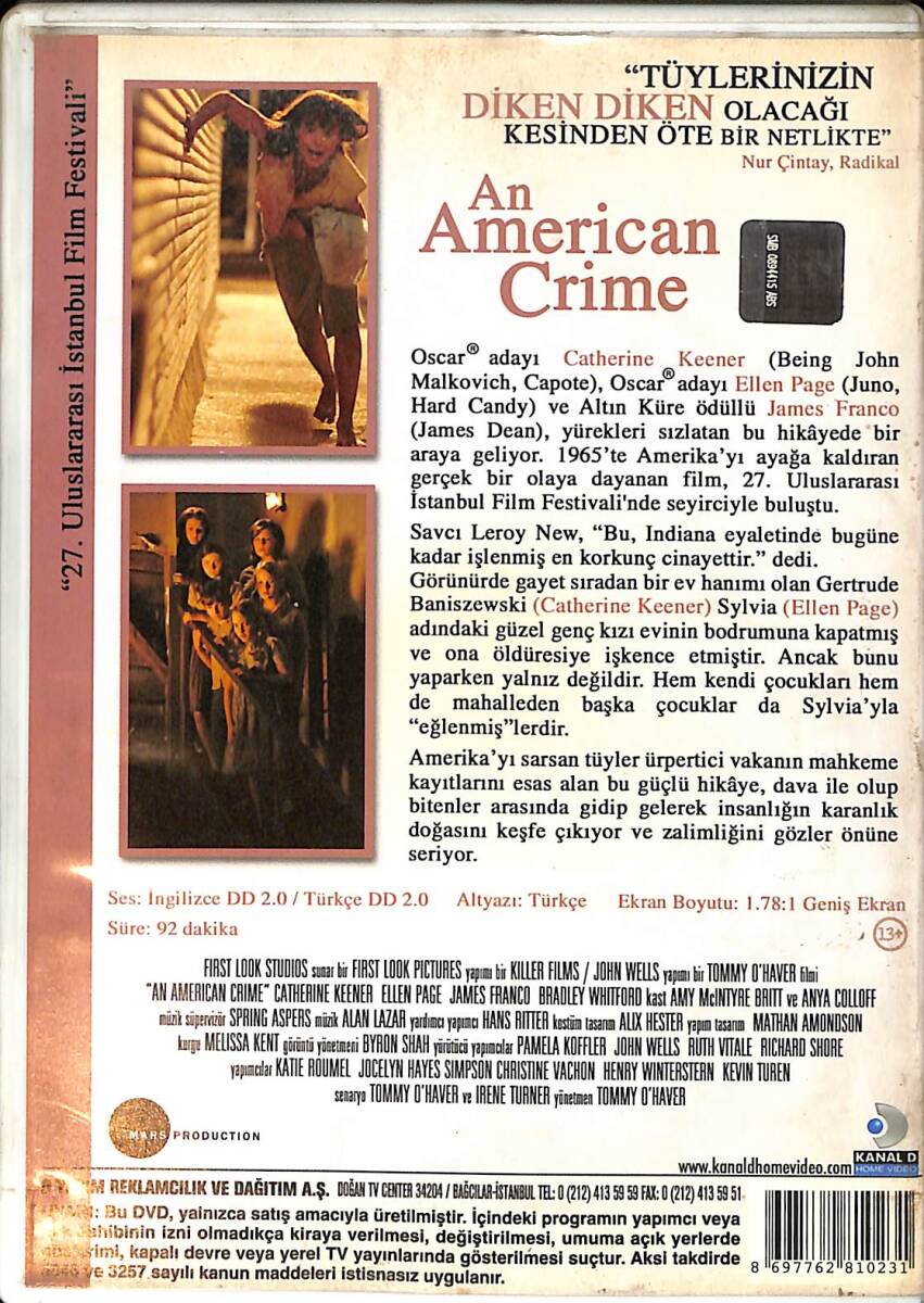 Bir Amerikan Suçu DVD Film (İkinci El) DVD2508 - 2