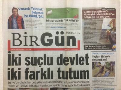 Bir Gün Gazetesi 19 Kasım 2015 - İki Suçlu Devlet,İki Farklı Tutum GZ29779 - 1