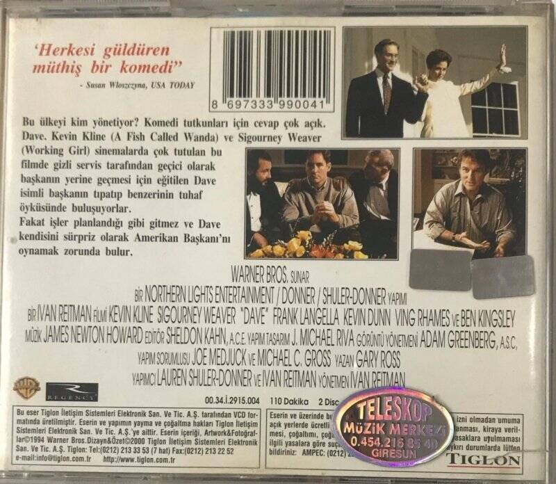Bir Günlük Cumhurbaşkanı Dave VCD Film VCD4923 - 2