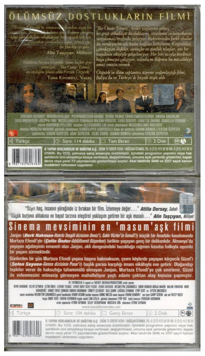 Bir Ömür Yetmez Jan Jan - 2 Adet VCD Film VCD955 - 2