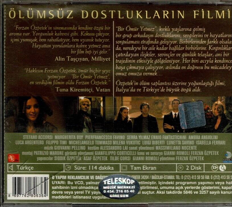 Bir Ömür Yetmez VCD Film VCD9843 - 2