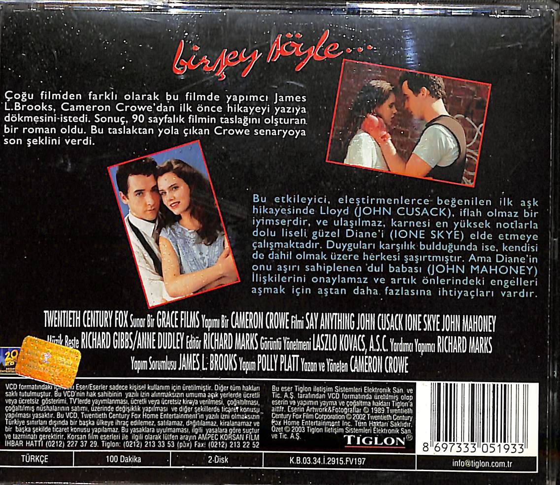 Bir Şey Söyle VCD Film (İkinci El - 10/8) VCD26520 - 2