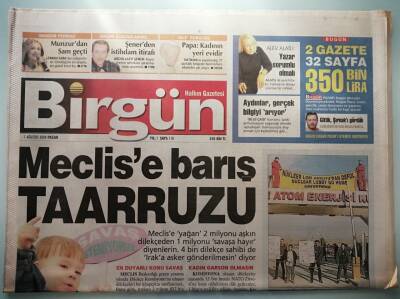 Birgün Gazetesi 1 Ağustos 2004 Ulaştırması Olmayan Bir Ülkenin Geleceği Yoktur -GZ37053 - 1