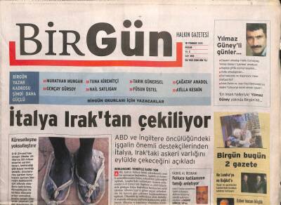 Birgün Gazetesi 10 Temmuz 2005 - Trabzonsporda İlk Kupayı Kazanma Sevinci - İtalya Iraktan Çekiliyor GZ96835 - 1
