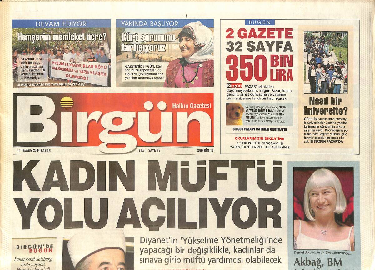 Birgün Gazetesi 11 Temmuz 2004 - Ve Rüştü'ye Güle Güle - Tuzla Büyüdü Mozart'la Büyüledi GZ3310 - 1