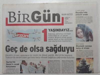 Birgün Gazetesi 14 Nisan 2004 - Kürdistan Yaşayamaz GZ53023 - 1