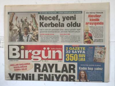 Birgün Gazetesi 15 Ağustos 2004 - Şii İsyanı Yayılıyor ... Sünni Kentler de Ayakta GZ8120 - 1