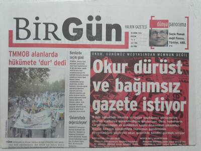 Birgün Gazetesi 15 Ekim 2006 - TMMOB Alanlarda Hükümete Dur Dedi GZ53025 - 1