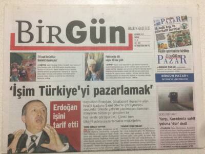 Birgün Gazetesi 16 Ekim 2005 - Tayyip Erdoğanİşim Türkiyeyi Pazarlamak GZ47728 - 1