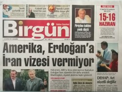Birgün Gazetesi 16 Haziran 2004 Amerika Erdoğana İran Vizesi Vermiyor - GZ44521 - 2