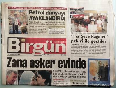 Birgün Gazetesi 17 Haziran 2004 AKP de Deklarasyon Krizi - Zana Asker Evinde -GZ44016 - 2