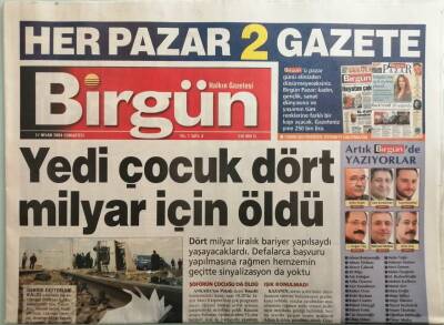 Birgün Gazetesi 17 Nisan 2004 Tren Öğrenci Sevisini Biçti - GZ44234 - 1