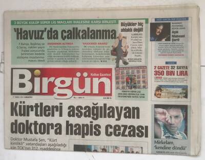 Birgün Gazetesi 17 Temmuz 2004 - Kürtleri Aşağılayan Doktora Hapis Cezası GZ8392 - 1