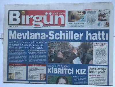 Birgün Gazetesi 19 Aralık 2004 - Mevlana - Schiller Hattı GZ8539 - 1