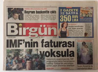 Birgün Gazetesi - 19 Eylül 2004 - IMFnin Faturası Yoksula GZ25395 - 1