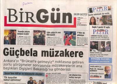Birgün Gazetesi 2 Ekim 2005 - İrandan Petrol Resti - AB Ülkelerinin Kafası Karışık - Çığlık Çığlığa Bir Grup Iron Maiden GZ96873 - 1