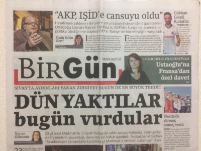 Birgün Gazetesi 2 Temmuz 2016 - Dün Yaktılar Bugün Vurdular GZ29106 - 1