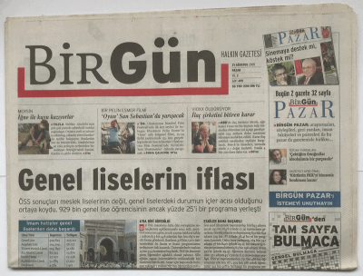 Birgün Gazetesi 21 Ağustos 2005 - Ege Üniversitesi Cerrahi Yoğun Bakımı Karantinada GZ3637 - 1