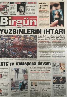 Birgün Gazetesi 21 Kasım 2004-Avrupa Birliği Bahane,Özelleştirme Şahane GZ45410 - 1