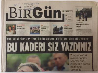 Birgün Gazetesi - 21 Mayıs 2010 - Madenleri Piyasalaştıran, Önlem Almayan , Bir de Kaderden Bahsedenler Bu Kaderi Siz Yazdınız GZ25403 - 1