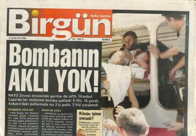 Birgün Gazetesi 25 Haziran 2004 - Irakta Kanlı Gün 75 Ölü - Prof. Korugana Hüzünlü Veda GZ96473 - 1