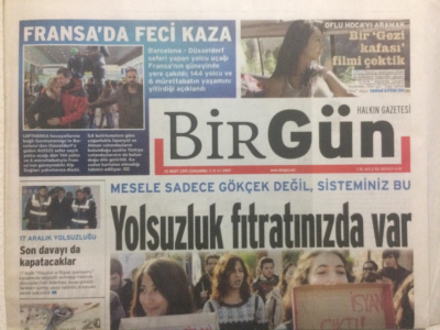 Birgün Gazetesi 25 Mart 2015 - Fransada Feci Kaza GZ27197 - 1