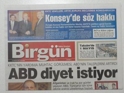 Birgün Gazetesi 28 Nisan 2004 - ABD Diyet İstiyor GZ53034 - 1
