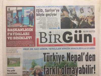 Birgün Gazetesi 4 Mayıs 2015 - Naci Görür,Türkiye Nepalden Farklı Olmayabilir GZ27195 - 1