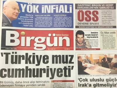Birgün Gazetesi 7 Mayıs 2004-Pan American Silver Şirketi Ceosu Türkiye Muz Cumhuriyeti Dedi GZ36561 - 1