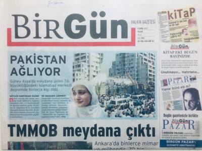 Birgün Gazetesi 9 Ekim 2005 - Pakistan Ağlıyor GZ43225 - 2