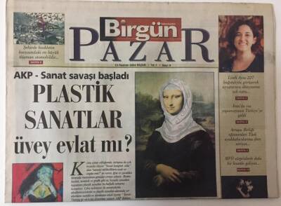 Birgün Gazetesi Pazar Eki - 13 Haziran 2004 - AKP-Sanat Savaşı Başladı Plastik Sanatlar Üvey Evlat Mı ? GZ25406 - 1