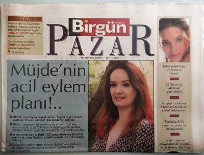 Birgün Gazetesi Pazar Eki 18 Nisan 2004 Müjde Arın Acil Eylem Planı -GZ44232 - 2