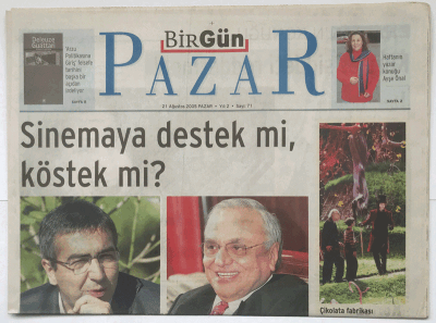 Birgün Gazetesi Pazar Eki 21 Ağustos 2005 - Sinemaya Destek Mi , Köstek Mi? GZ3643 - 1