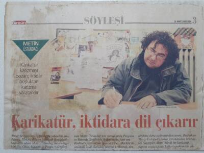 Birgün Gazetesi Söyleşi Eki 13 Mart 2005 - Karikatür İktidara Dil Çıkarır GZ53037 - 1